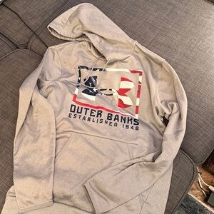 Under Armour Gray and Red Graphic Hoodie. OBX.